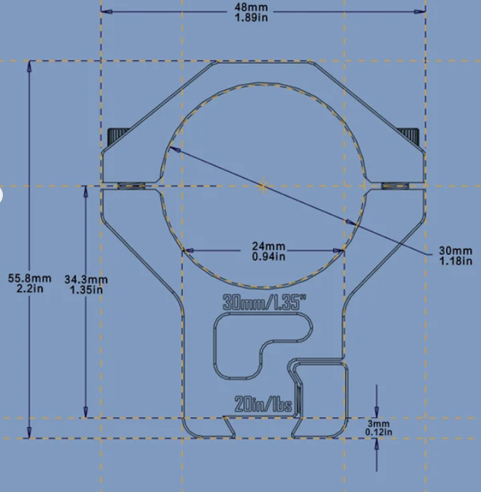 Dovetail Rails Scope Rings for 25.4mm＆30mm Tubes – 1.35" High