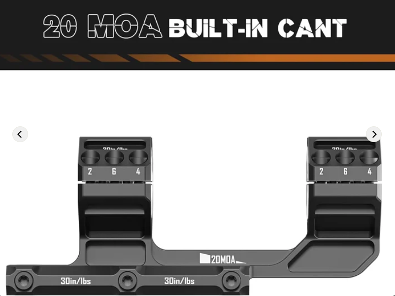 Heavy Duty Scope Mount  For Picatinny  Built-in 20 MOA