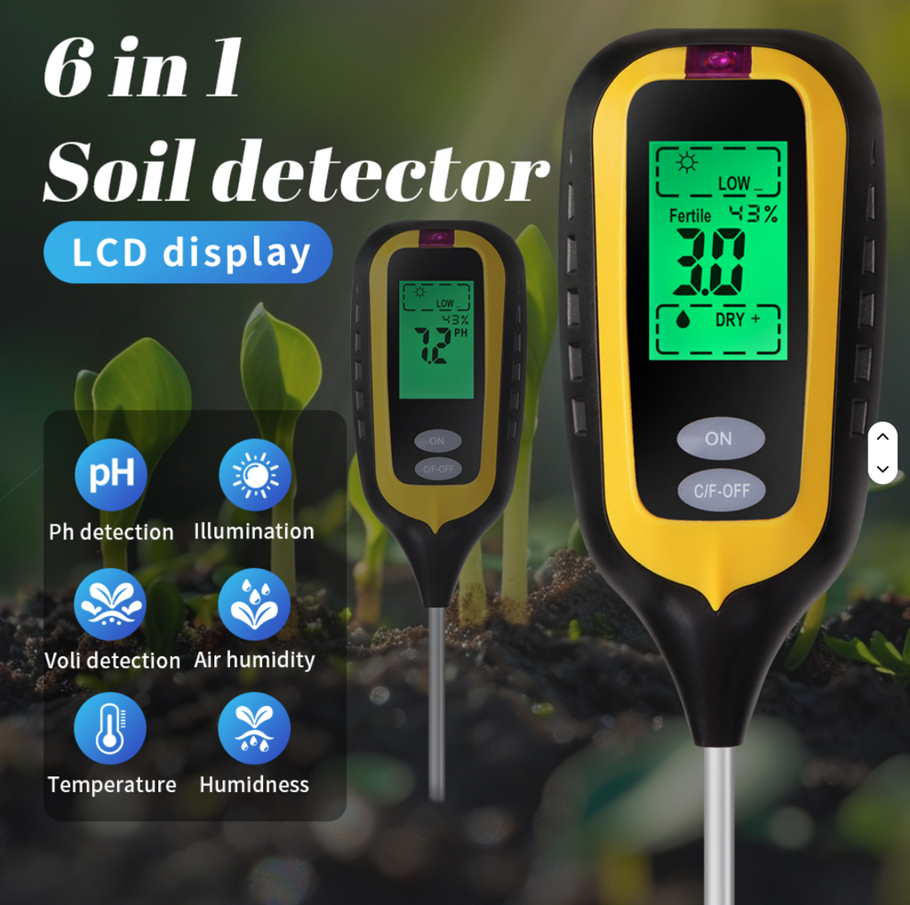 Digital 6-in-1 Soil Detector