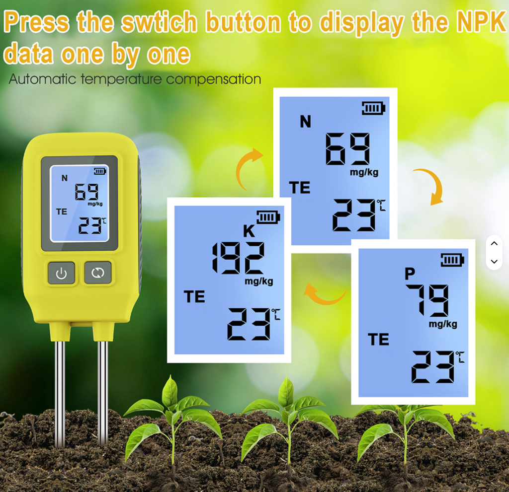 4 in 1 Soil Fertilizer Nutrient Detector NPK
