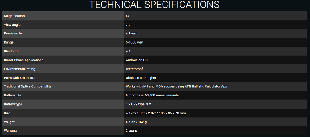 ATN Fjarlægðarmælir 1000